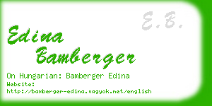 edina bamberger business card